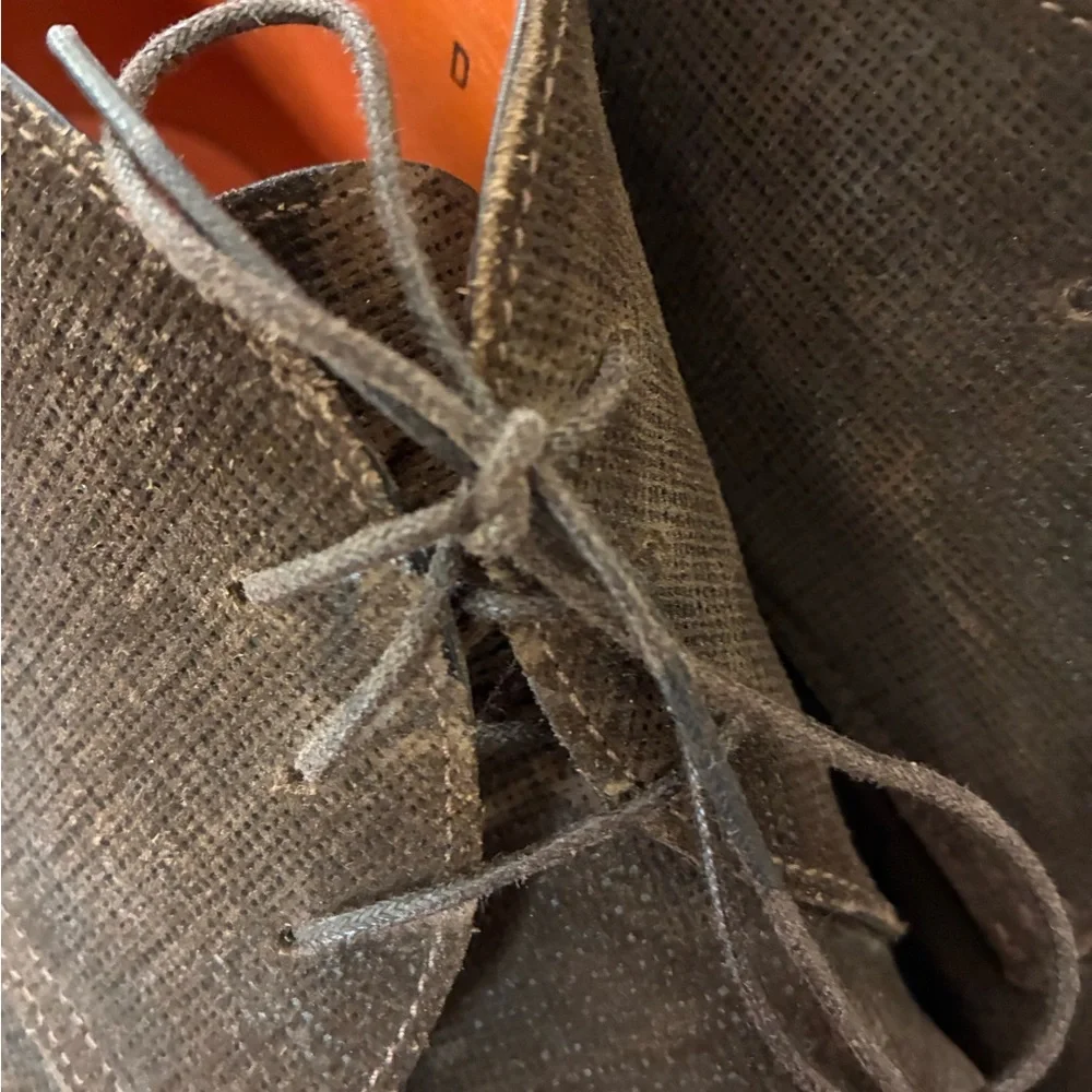 Santoni | Brown lace up chukka boot shoes